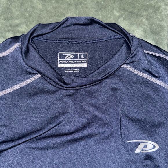 Men's Pro Player Performance Compression Shirt Size Large Navy Blue Perform Dri - Picture 3 of 7